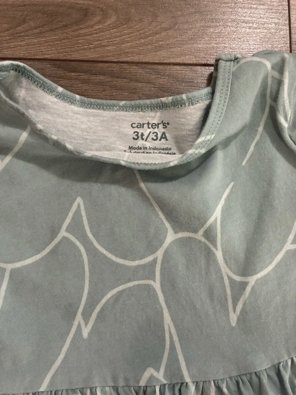 Cat & Jack White Tulle Floral Dress and Sage Green Long Sleeve Dress